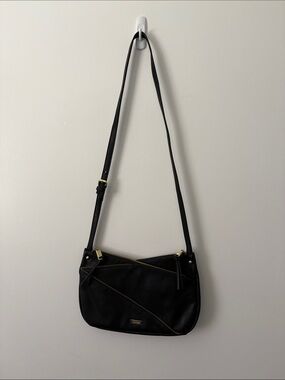 Joe's Jeans Black Crossbody with Gold Accents